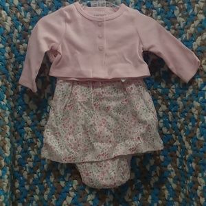 Baby girl onsie dress set